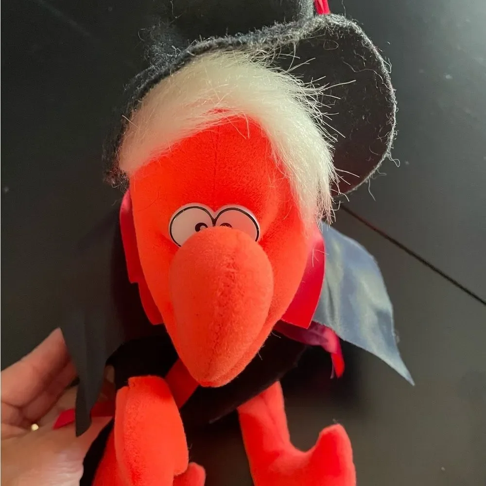 Vintage Fluffies brand Sonic laughing witch plush shakes and laughs halloween